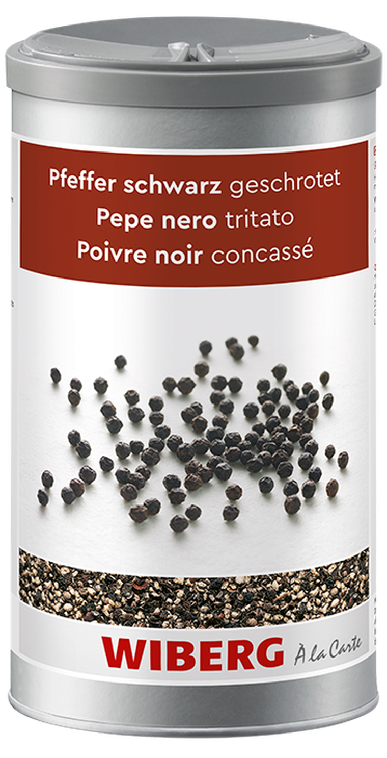 Pfeffer schwarz, geschrotet