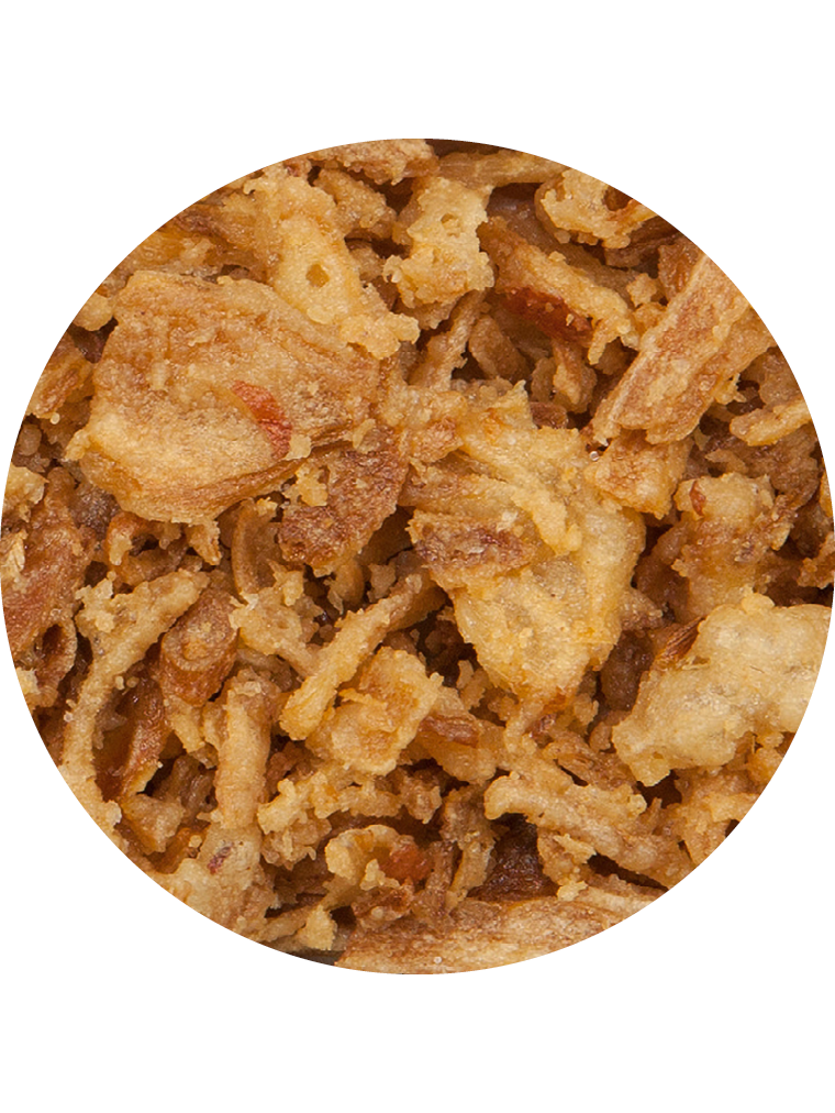 Röstzwiebel, geschnitten