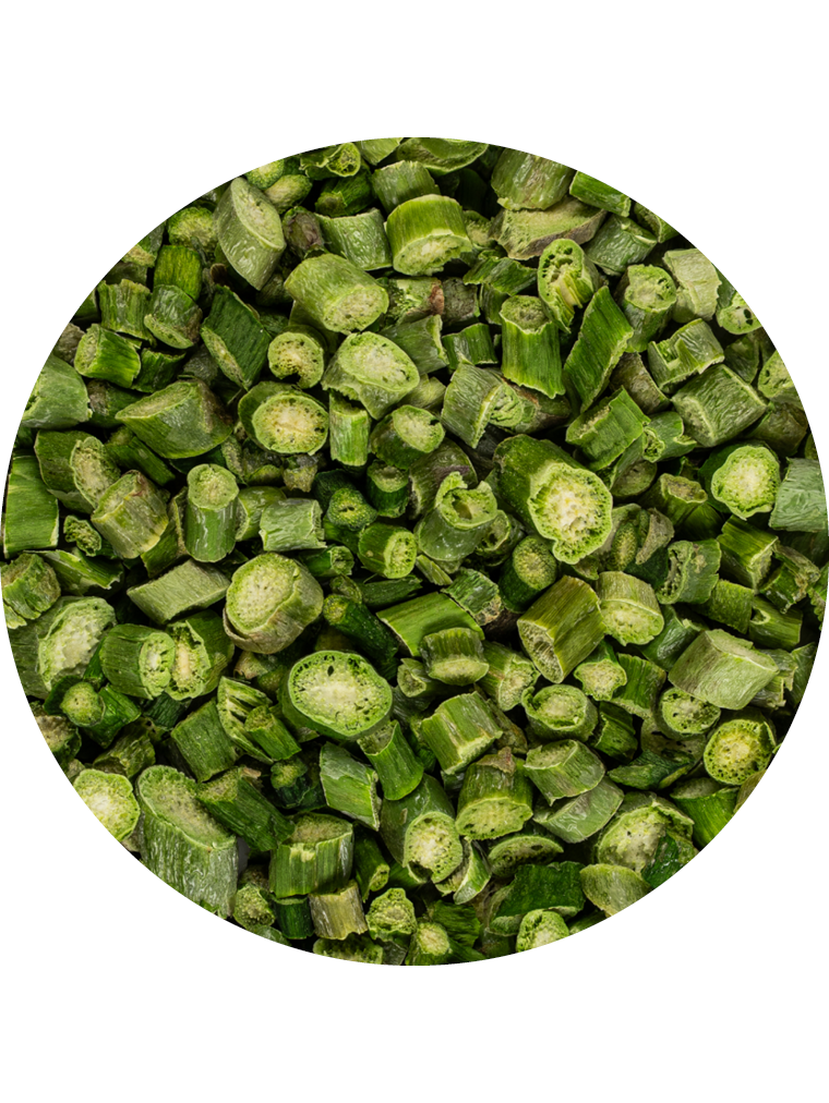 Spargelstücke grün