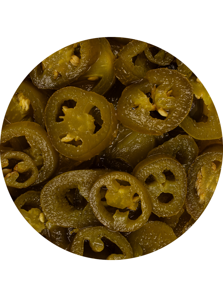 Jalapeños scharf, geschnitten