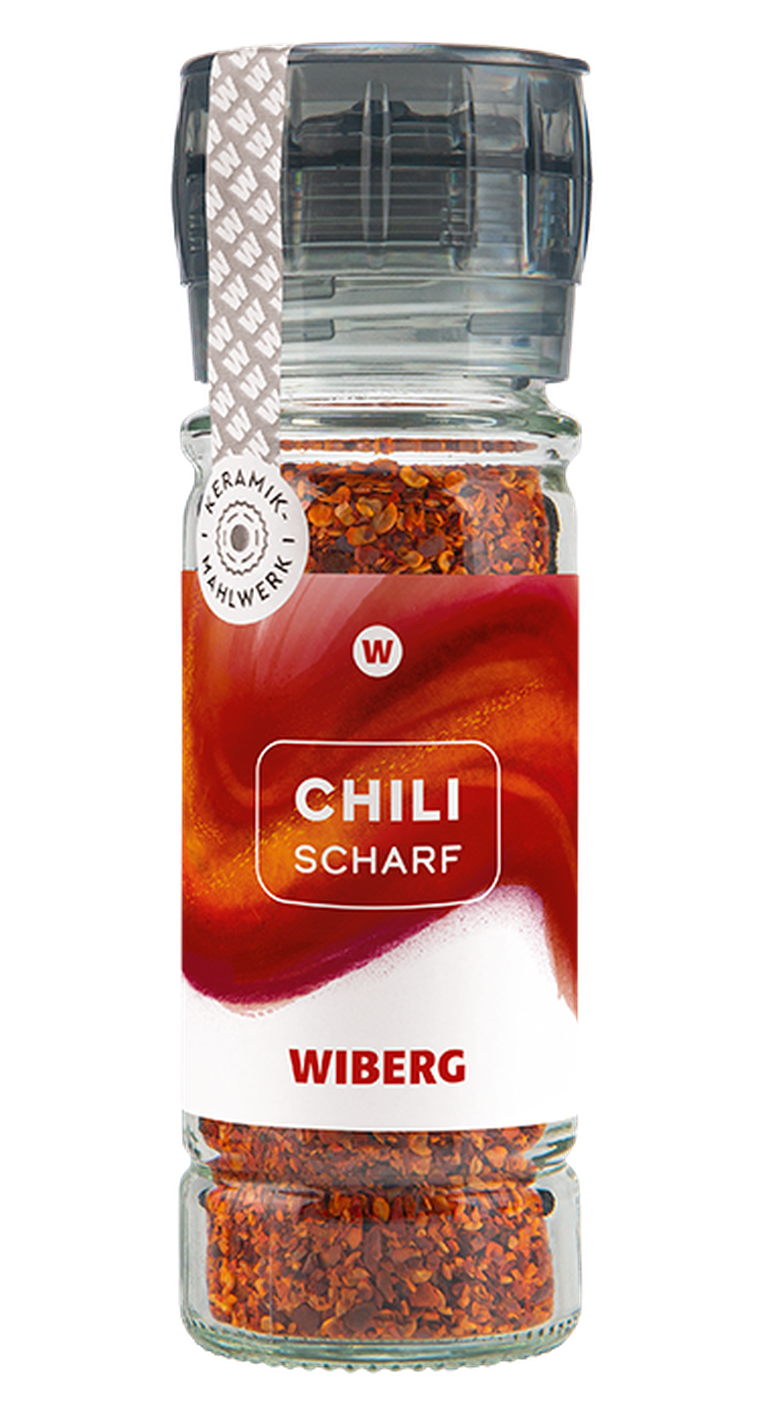 Gewürzmühle Chili scharf, geschrotet