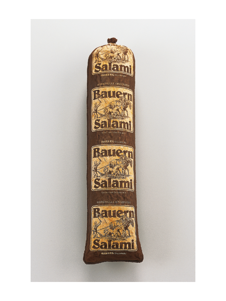 Bauernsalami genäht NK 80/50 LINNOHÜLLE BRAUN (rauchdurchlässig)