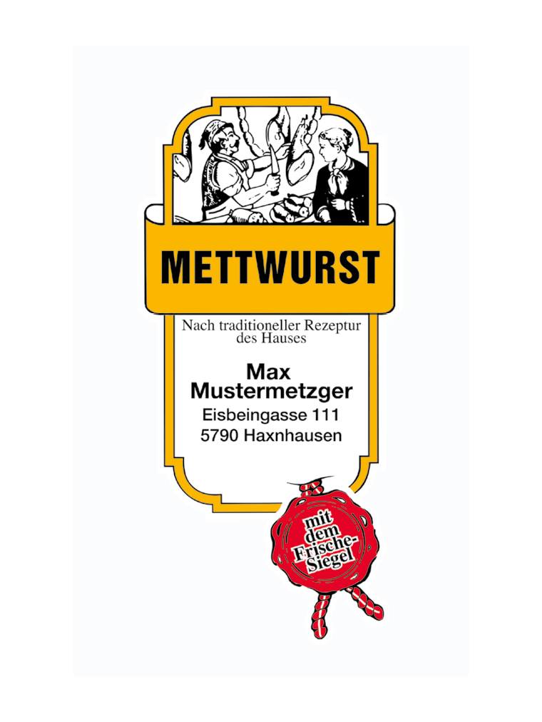 Mettwurst NK 45/21 CELLO TRANSPARENT/Stückdruck (rauchdurchlässig)