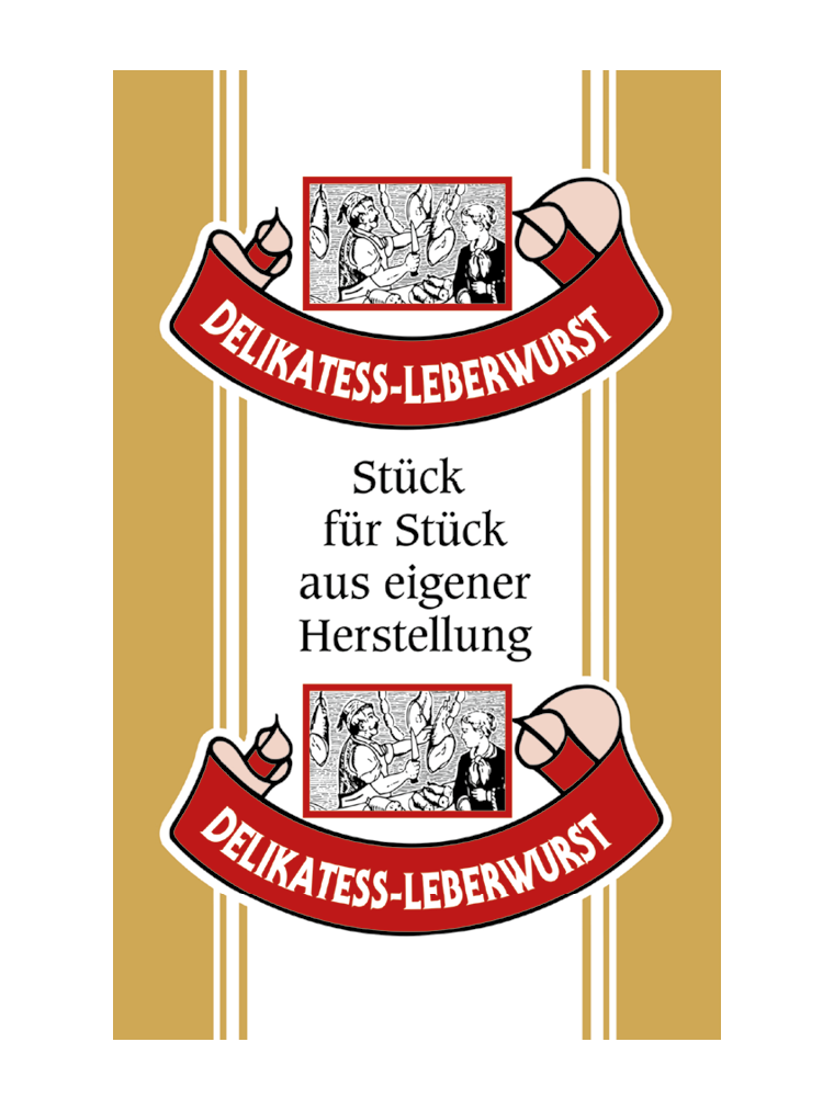 Delikatessleberwurst NK 40/gerafft (15 Meter) WI-BAR®-D GOLD (NICHT rauchdurchlässig)