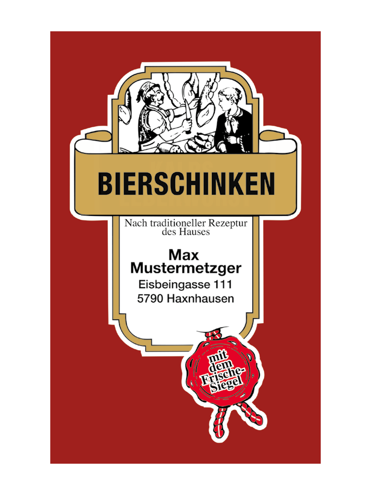 Bierschinken NK 55/21  SAFE-FASER BERNSTEIN/Stückdruck (NICHT rauchdurchlässig)