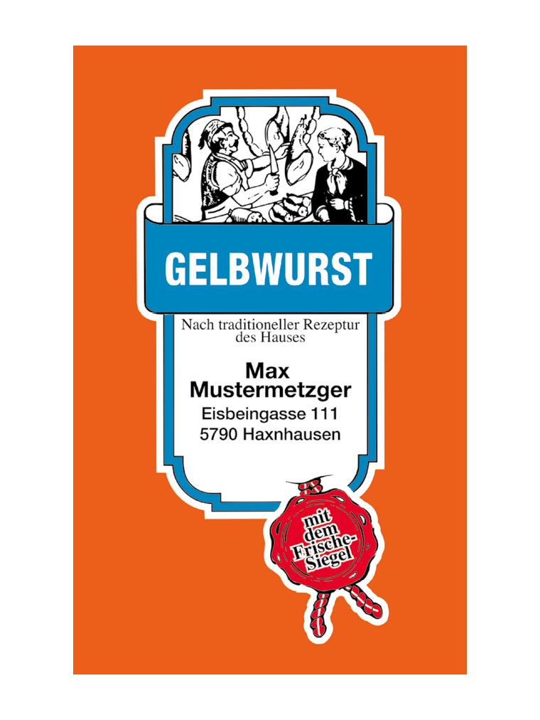 Gelbwurst NK 55/21  SAFE-FASER GELB/Stückdruck (NICHT rauchdurchlässig)