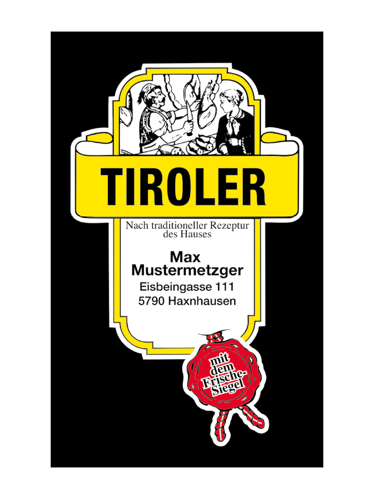 Tiroler NK 55/21 SAFE-FASER SCHWARZ/Stückdruck (NICHT rauchdurchlässig)