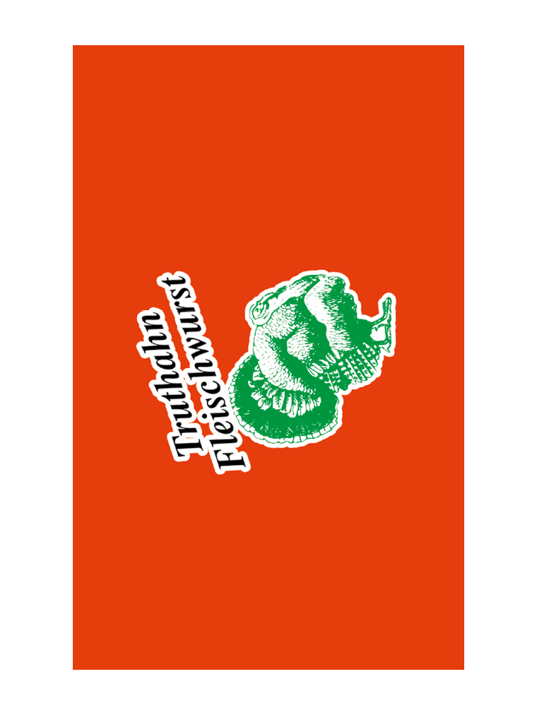 Truthahn Fleischwurst NK 45/gerafft (40 Meter) WI-BAR®-Kranz ORANGE (NICHT rauchdurchlässig)