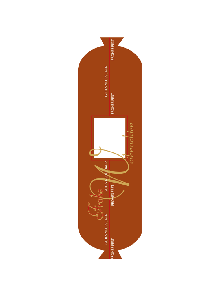 Weihnachtsmotiv Schriftzug NK 45/25 FASER BAK-D/Stückdruck (rauchdurchlässig)