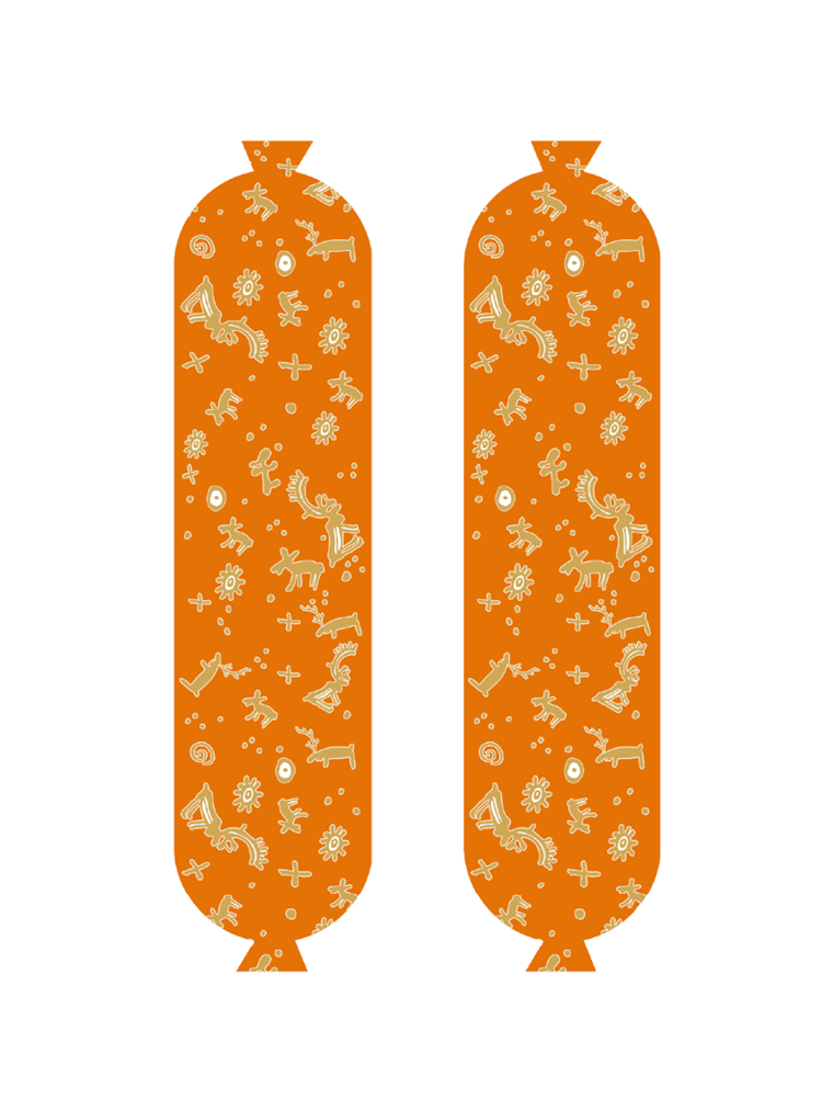 Weihnachtsmotiv Streudruck NK 40/gerafft (25 Meter) WI-SMOKE RAUCHFARBIG (rauchdurchlässig)