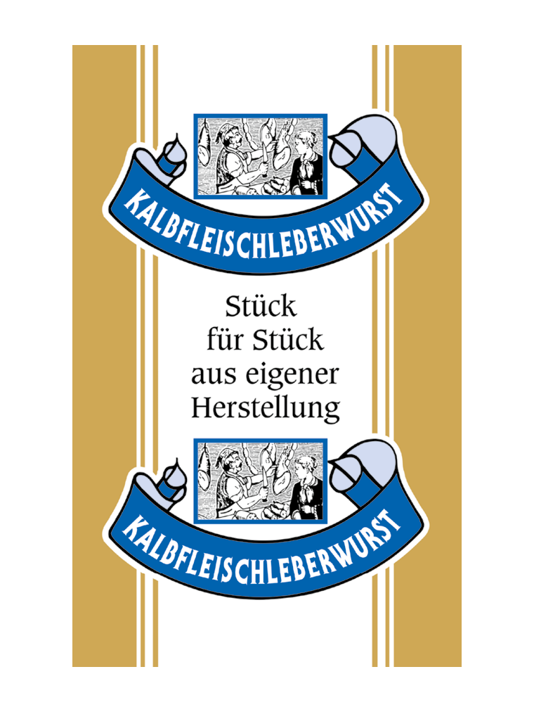 Kalbfleischleberwurst NK 45/gerafft (15 Meter) SAFE-FASER GOLD (NICHT rauchdurchlässig)