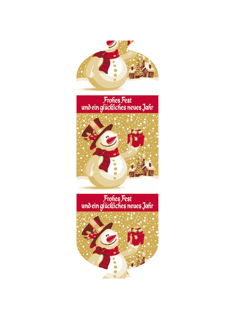 Weihnachtsmotiv Schneemann NK 45/25 SAFE-FASER GOLD (NICHT rauchdurchlässig)