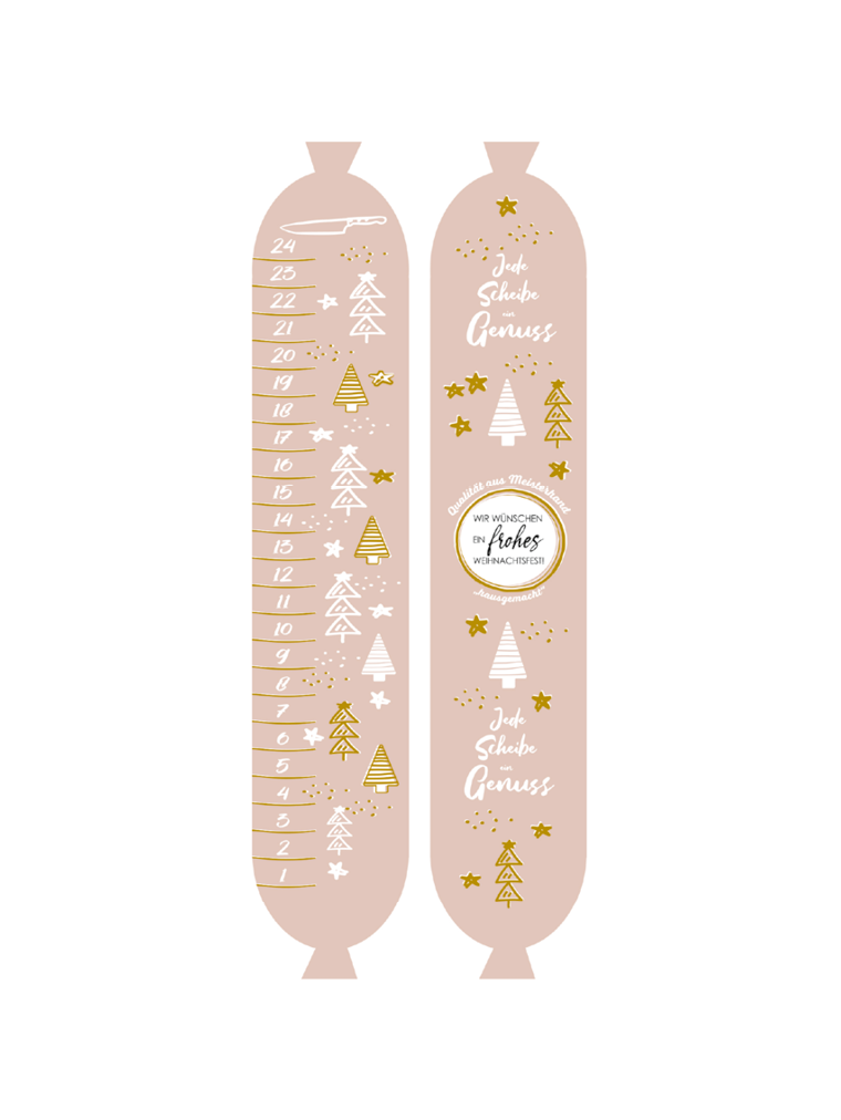 Weihnachtsmotiv Adventkalender NK 45/50 FASER FARBLOS-D/Stückdruck (rauchdurchlässig)