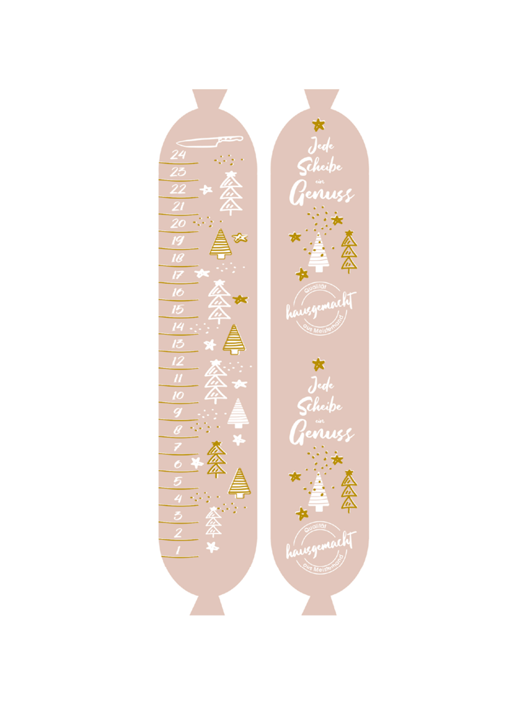 Weihnachtsmotiv Adventkalender NK 45/50  FASER FARBLOS-D (rauchdurchlässig)