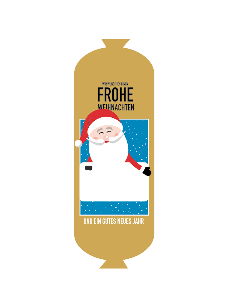 Weihnachstmotiv Weihnachtsmann NK 45/21 SAFE-FASER GOLD/Stückdruck (NICHT rauchdurchlässig)