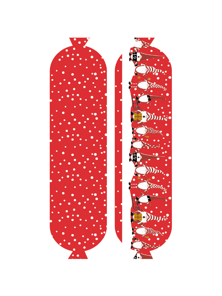 Weihnachtsmotiv Wichtel NK 55/gerafft (25 Meter) FASER BAK-D (rauchdurchlässig)