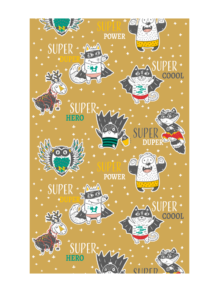 Kindermotiv NK 45/gerafft (15 Meter) SAFE-FASER GOLD (NICHT rauchdurchlässig)