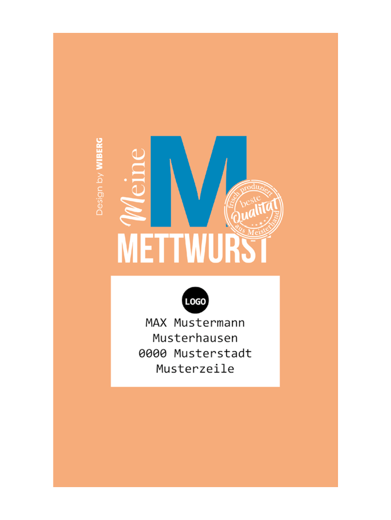 Mettwurst NK 45/21 CELLO TRANSPARENT/Stückdruck (rauchdurchlässig)