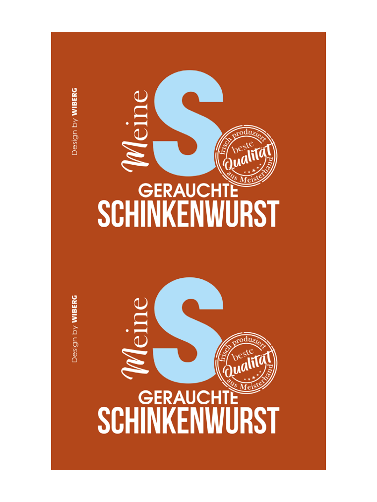 Gerauchte Schinkenwurst NK 55/25 FASER BAK-D (rauchdurchlässig)