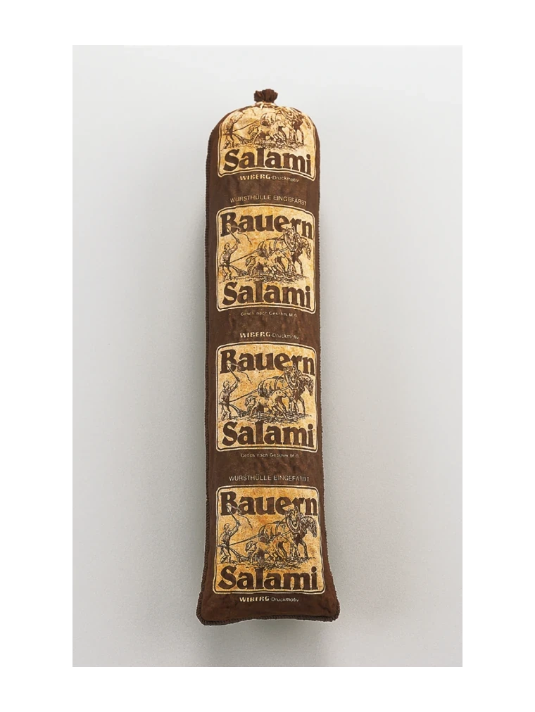 Bauernsalami genäht NK 80/50 LINNOHÜLLE BRAUN (rauchdurchlässig)