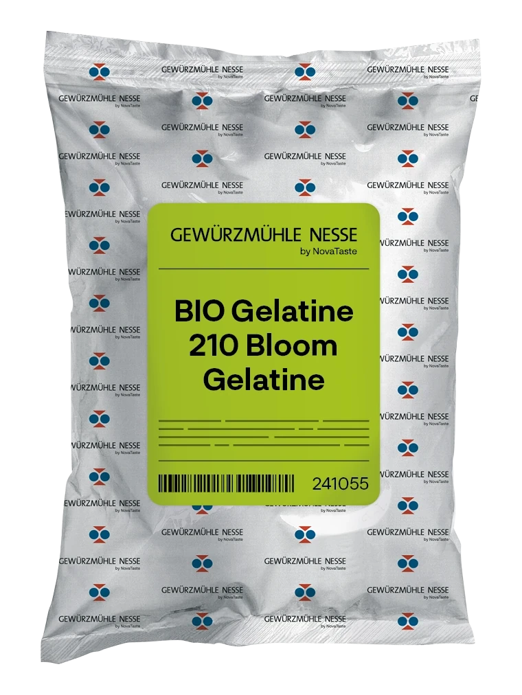 Gewürzmühle Nesse Gewürzmühle Nesse | BIO Gelatine 210 Bloom
Gelatine | 1 kg Produktbild