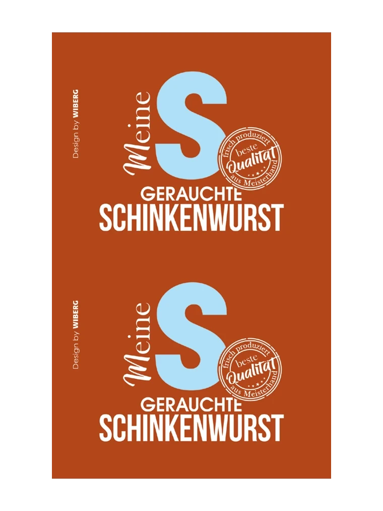 Gerauchte Schinkenwurst NK 55/25 FASER BAK-D (rauchdurchlässig)