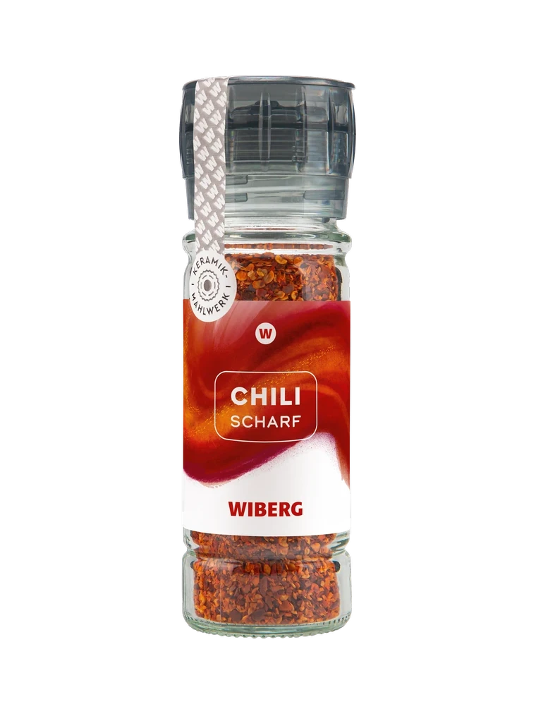 Gewürzmühle Chili scharf, geschrotet