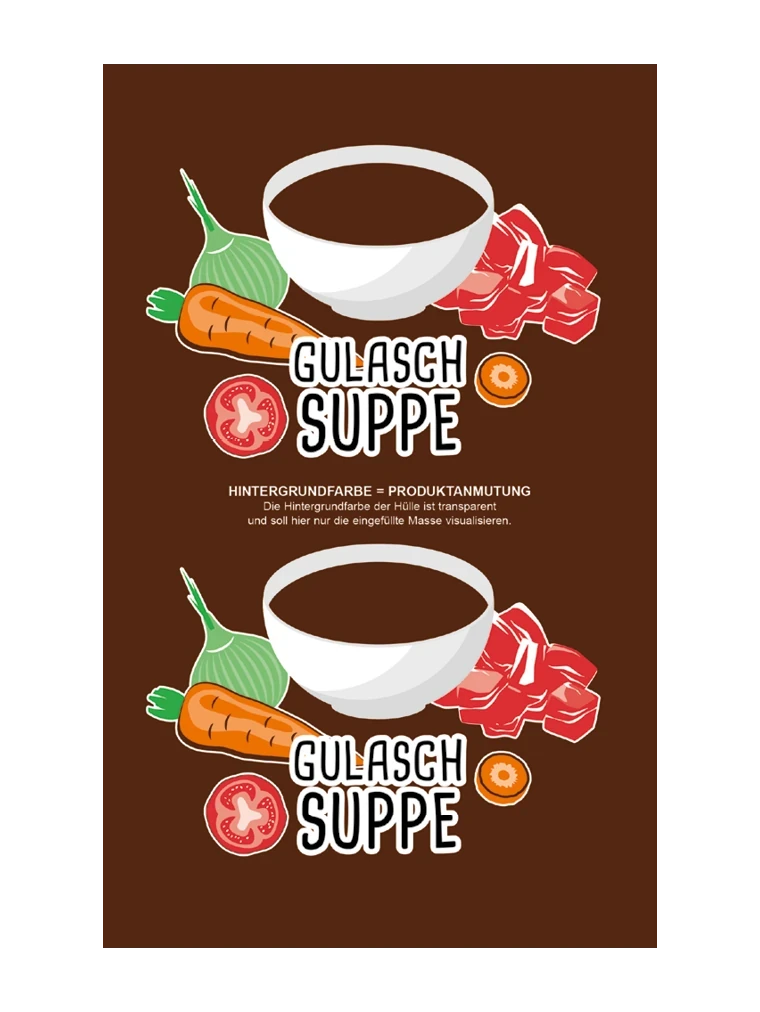 Gulaschsuppe NK 60/gerafft (25 Meter) WI-FLEX TRANSPARENT (NICHT rauchdurchlässig)