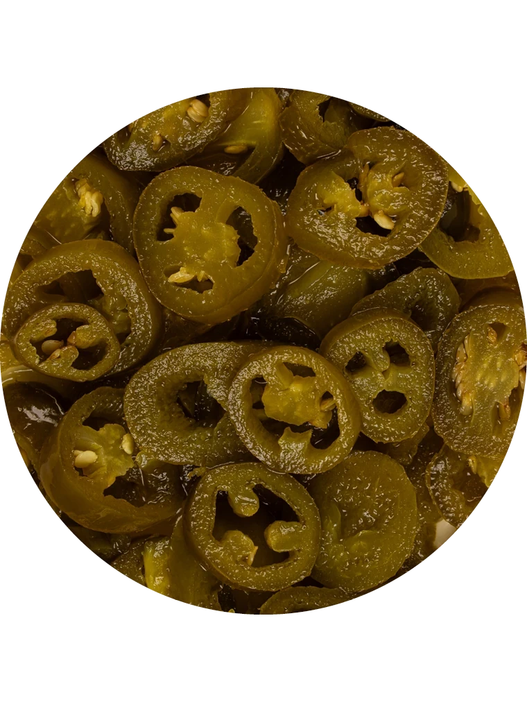 Jalapeños scharf, geschnitten