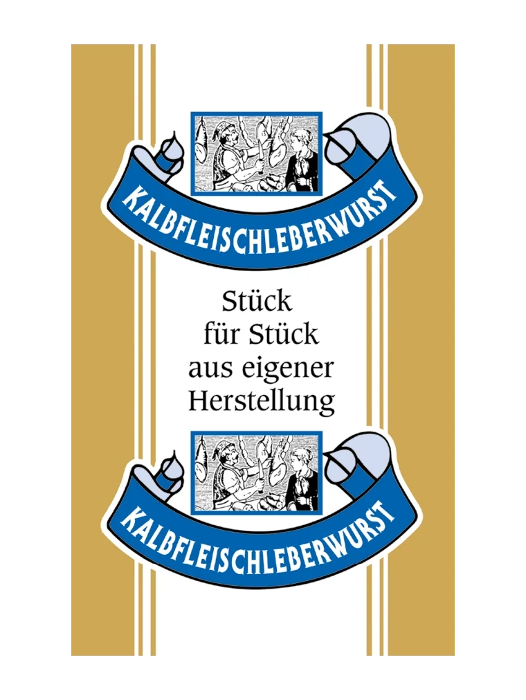Kalbfleischleberwurst NK 45/gerafft (15 Meter) SAFE-FASER GOLD (NICHT rauchdurchlässig)