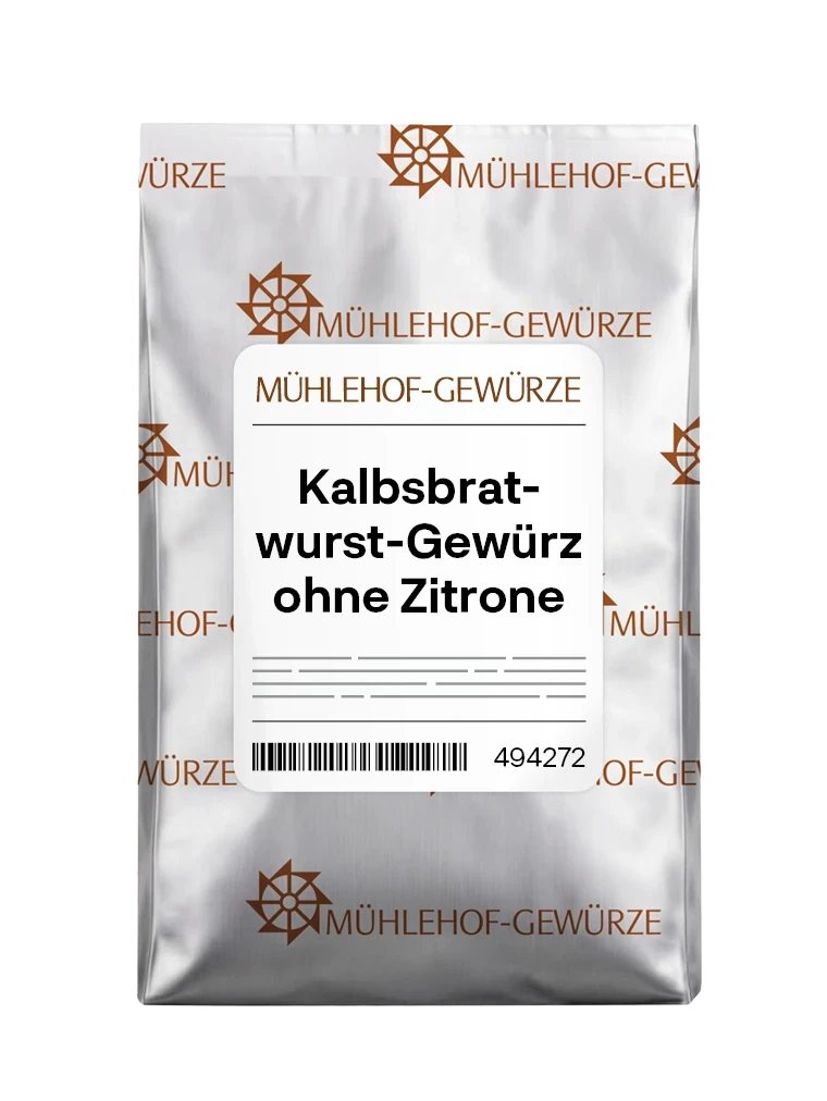 Produktverpackung Kalbsbratwurst-Gewürz ohne Zitrone