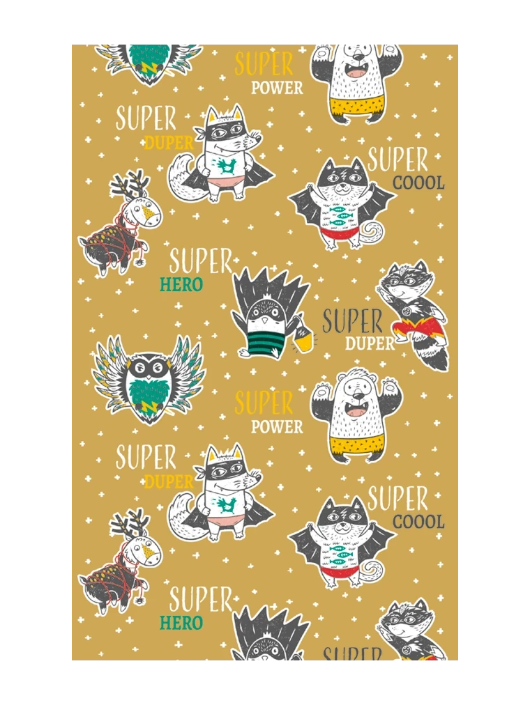 Kindermotiv NK 45/gerafft (15 Meter) SAFE-FASER GOLD (NICHT rauchdurchlässig)