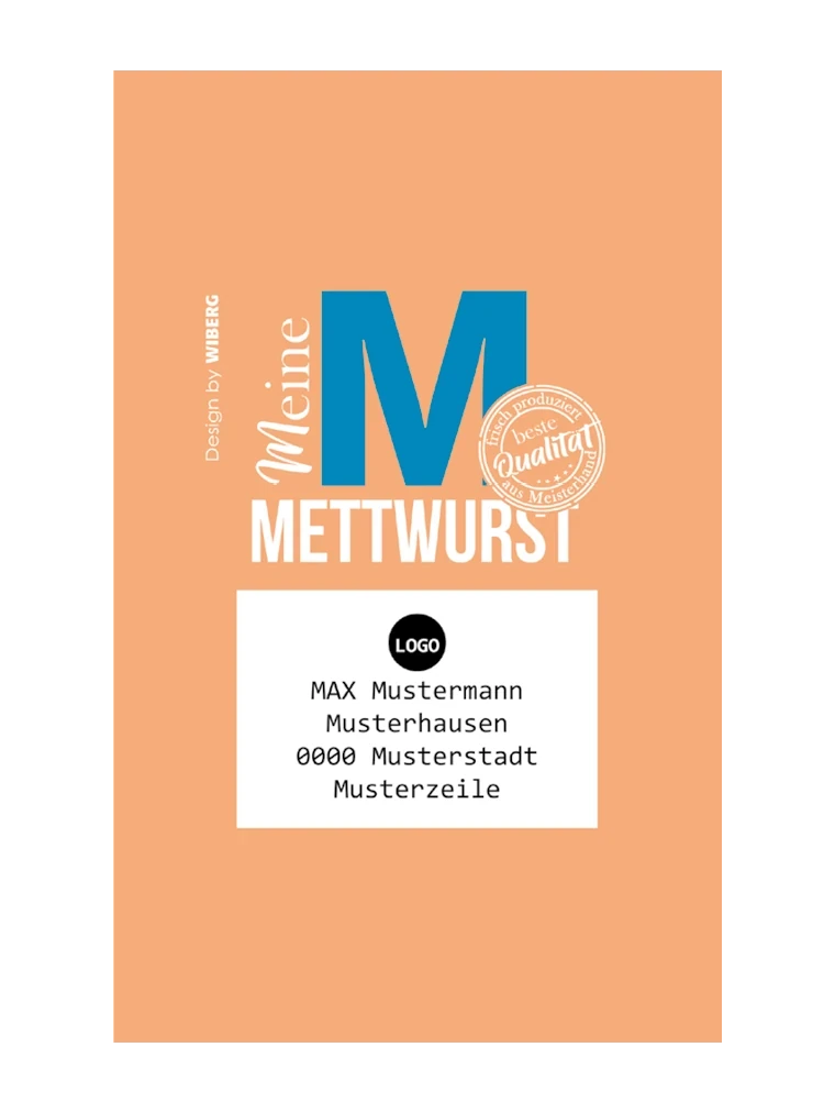 Mettwurst NK 45/21 CELLO TRANSPARENT/Stückdruck (rauchdurchlässig)