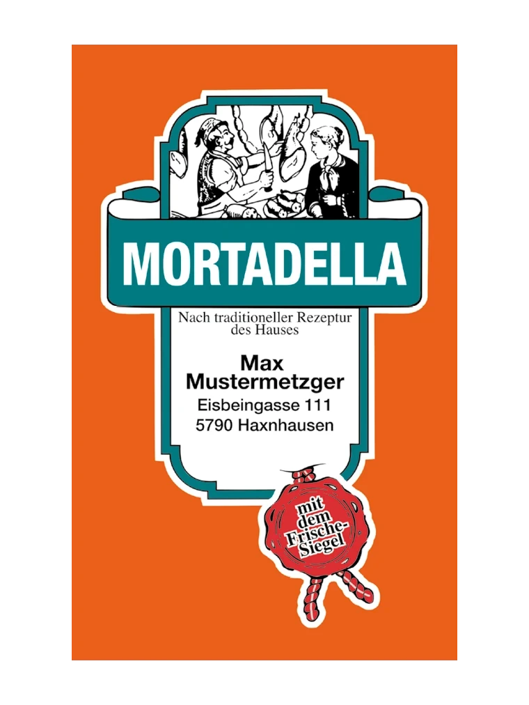 Mortadella NK 55/21 SAFE-FASER GELB/Stückdruck (NICHT rauchdurchlässig)