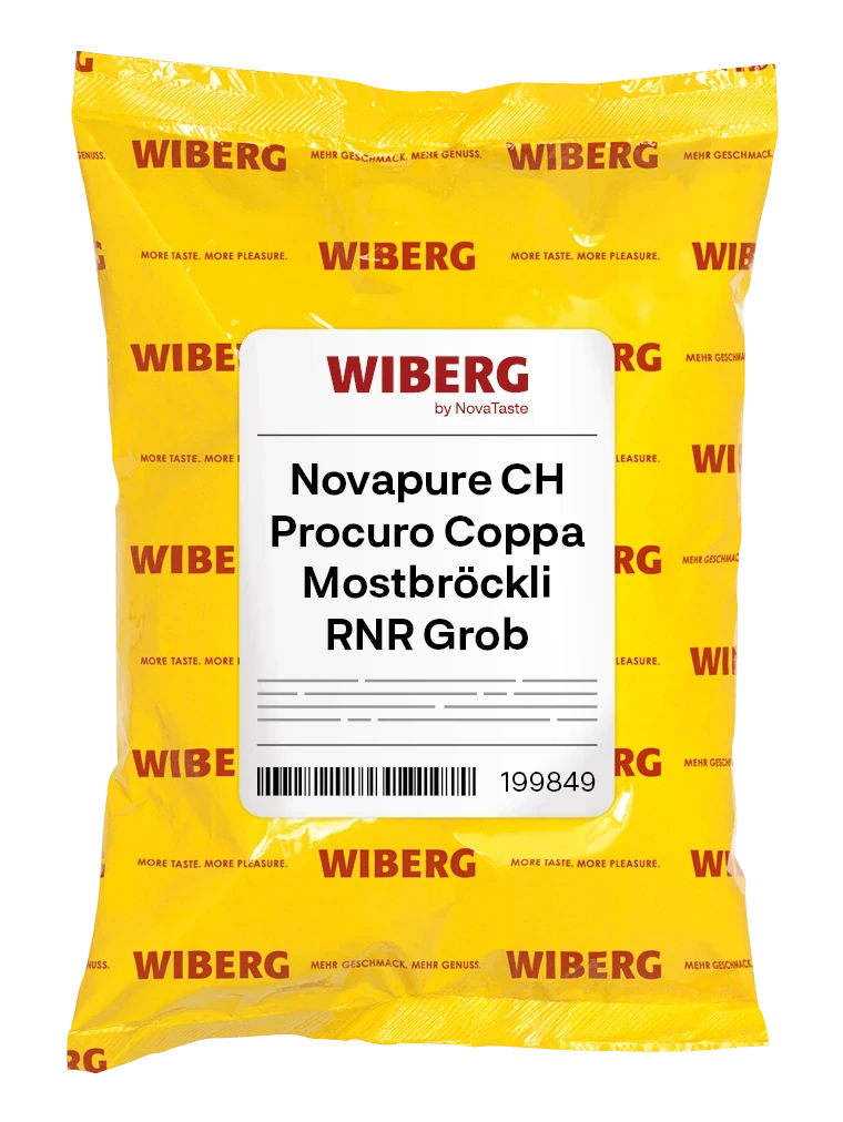Emballage du produit Novapure CH Procuro Coppa Mostbröckli RNR Grob