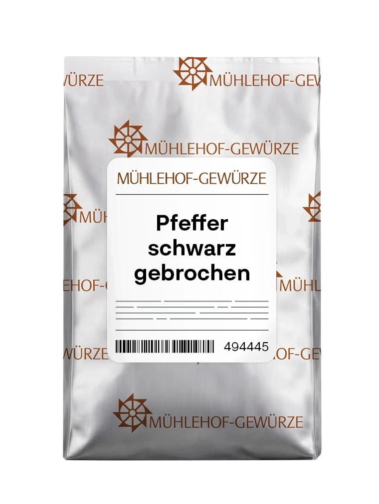 Produktverpackung Pfeffer schwarz MÜHLEHOF gebrochen
