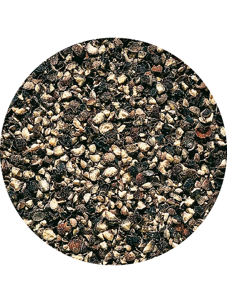 Pfeffer schwarz, geschrotet