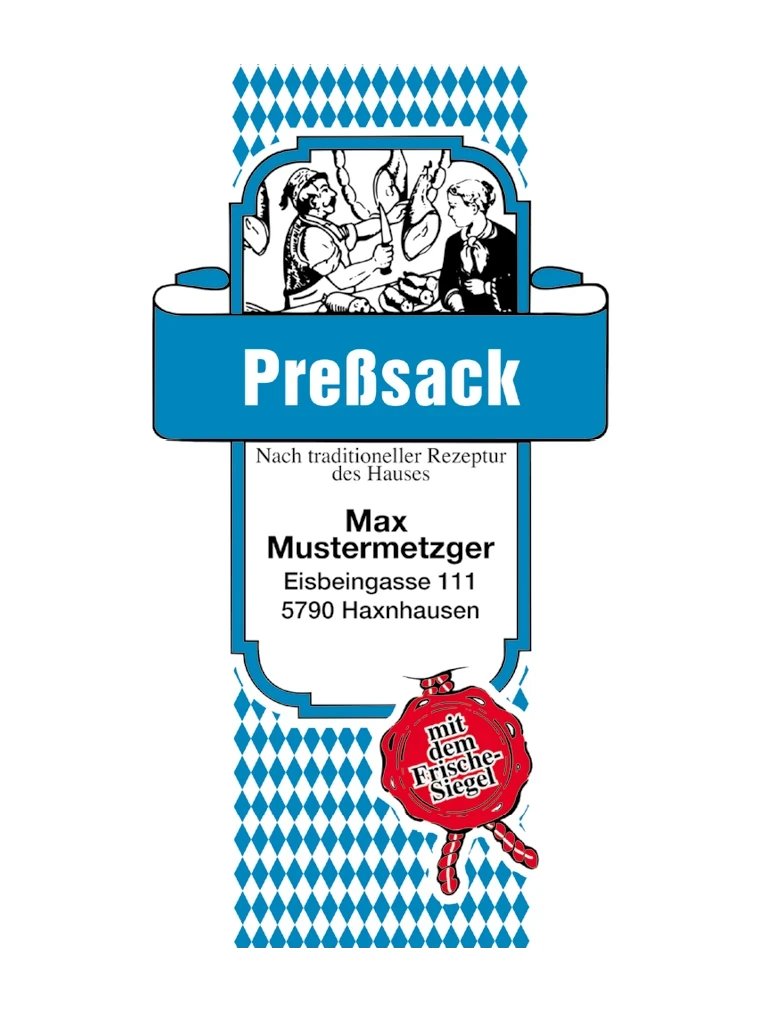 Preßsack NK 62/25 WI-BAR® TRANSPARENT/Stückdruck (NICHT rauchdurchlässig)