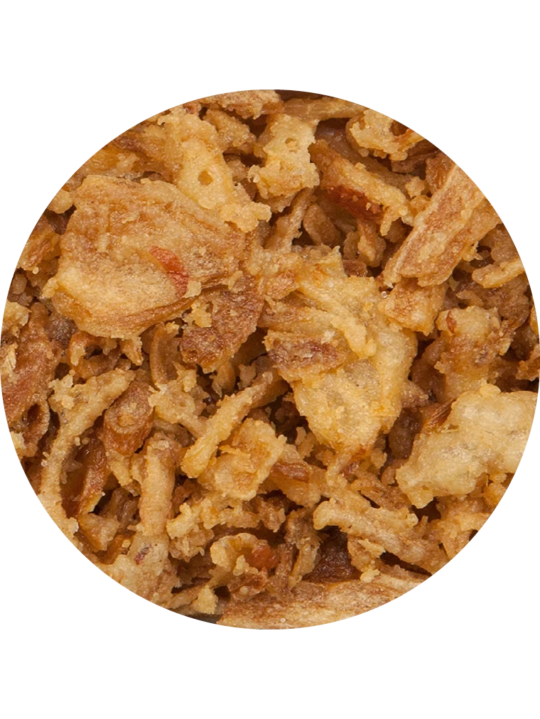 Röstzwiebel, geschnitten