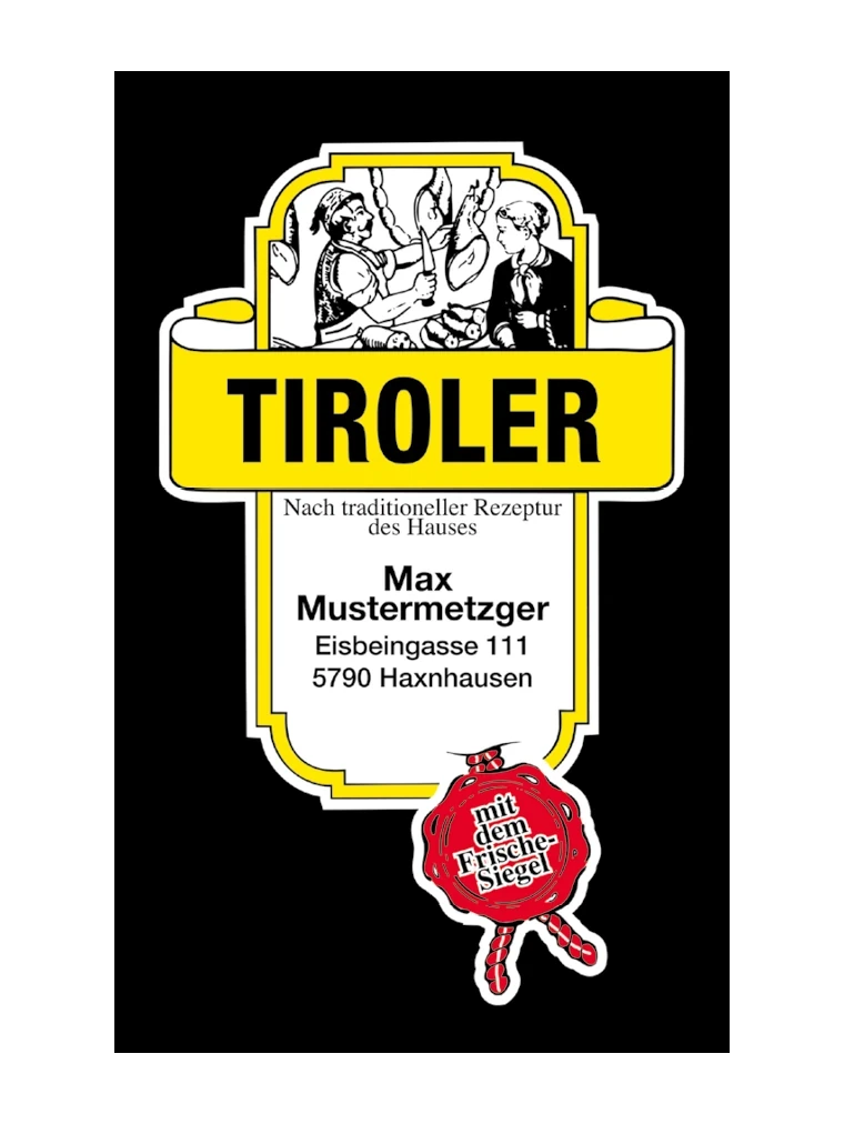 Tiroler NK 55/21 SAFE-FASER SCHWARZ/Stückdruck (NICHT rauchdurchlässig)