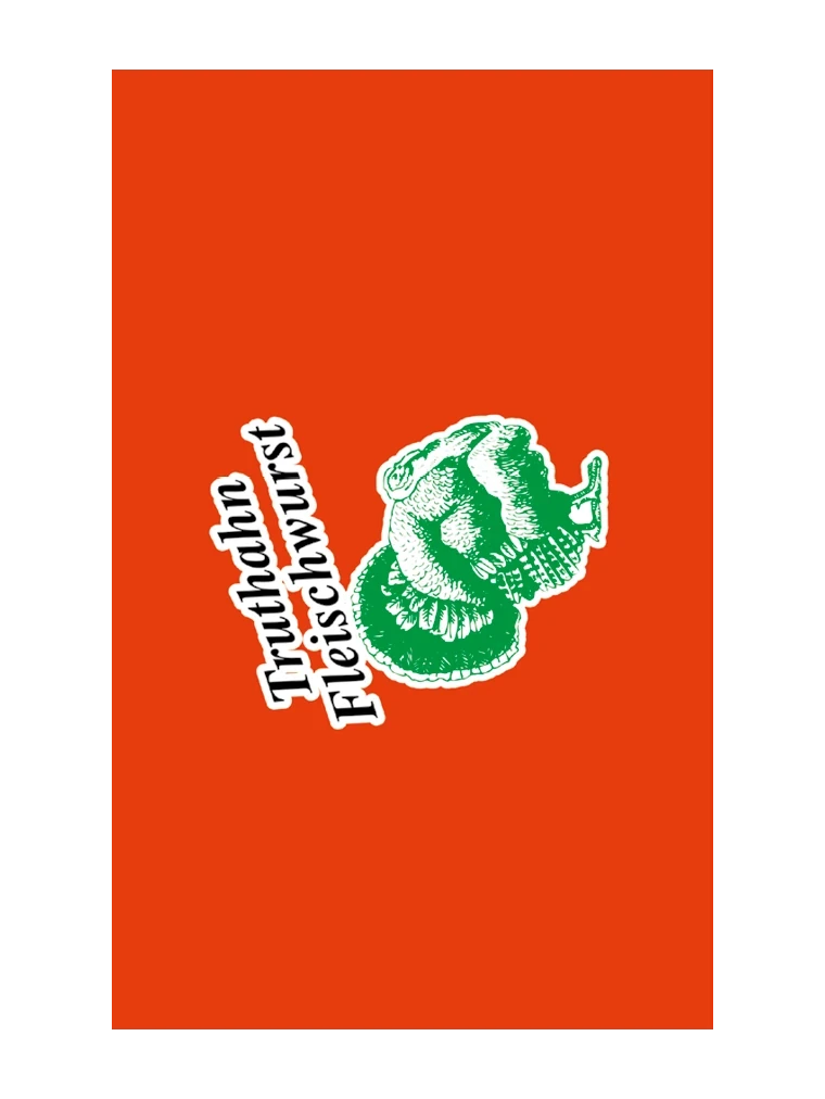 Truthahn Fleischwurst NK 45/gerafft (40 Meter) WI-BAR®-Kranz ORANGE (NICHT rauchdurchlässig)