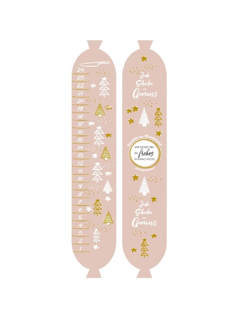 Weihnachtsmotiv Adventkalender NK 45/50 FASER FARBLOS-D/Stückdruck (rauchdurchlässig)