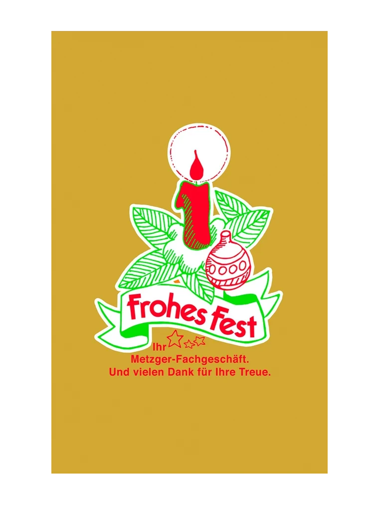 Emballage du produit Weihnachtsmotiv Festtagswurst NK 45/30 SAFE-FASER GOLD (NICHT rauchdurchlässig)