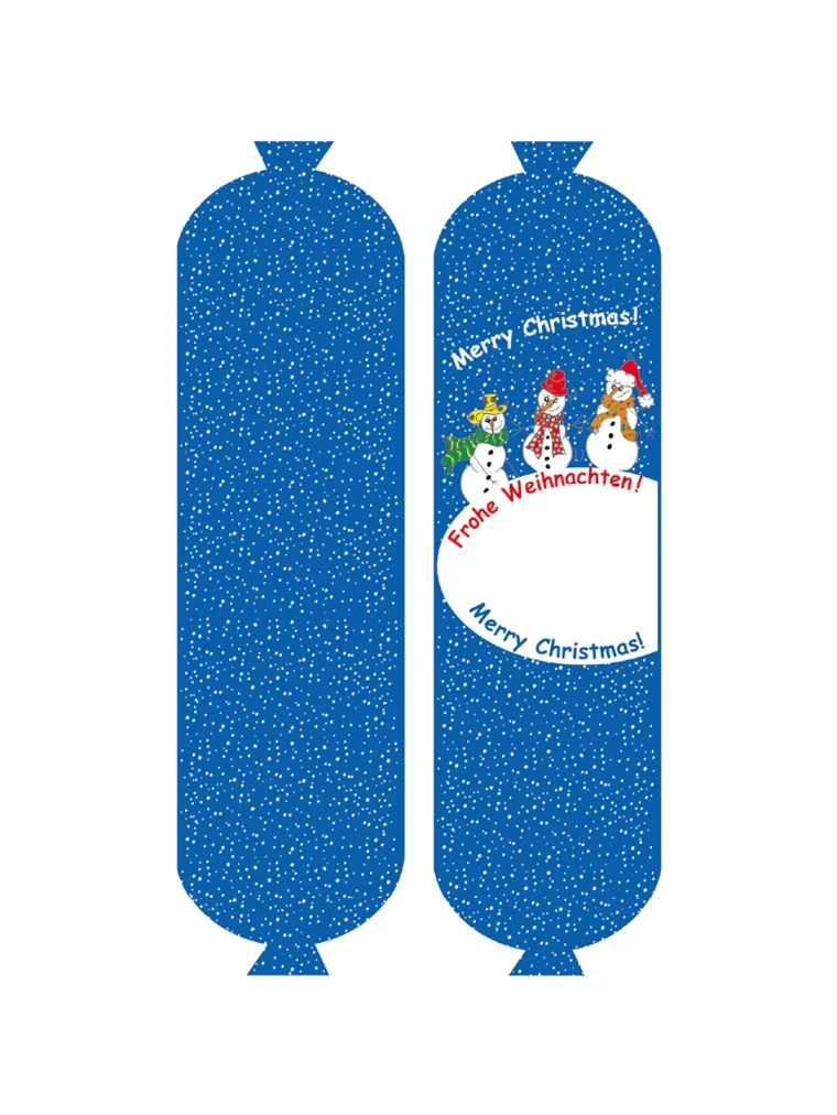 Weihnachtsmotiv Schneemänner NK 45/25 SAFE-FASER WEISS/Stückdruck (NICHT rauchdurchlässig)