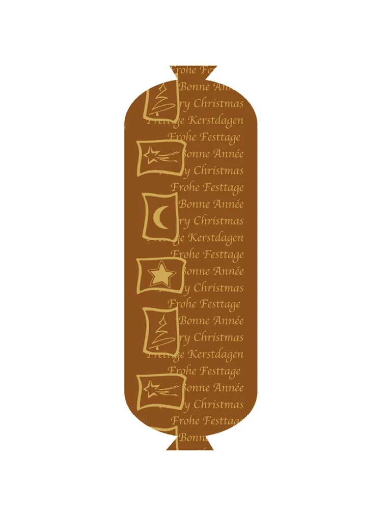 Weihnachtsmotiv Schriftzug NK 45/gerafft (25 Meter) FASER BAK-D (rauchdurchlässig)