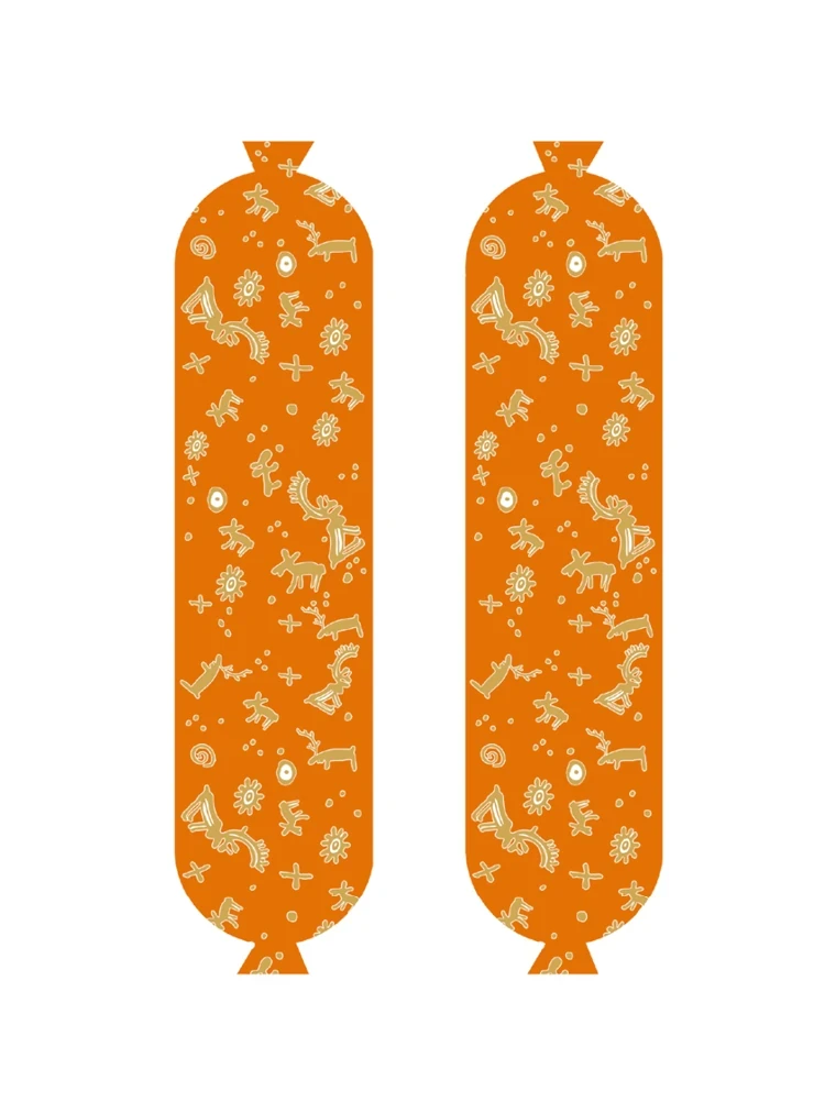 Weihnachtsmotiv Streudruck NK 40/gerafft (25 Meter) WI-SMOKE RAUCHFARBIG (rauchdurchlässig)