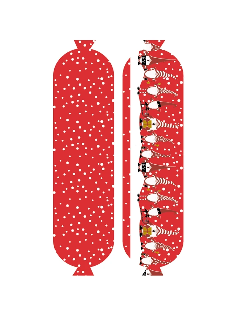 Weihnachtsmotiv Wichtel NK 55/gerafft (25 Meter) FASER BAK-D (rauchdurchlässig)