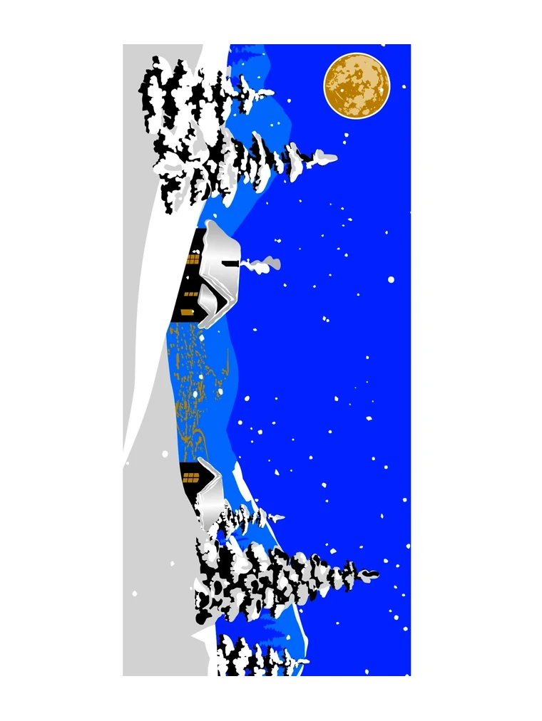 Emballage du produit Weihnachtsmotiv Winterlandschaft (Nacht) NK 45/25 SAFE-FASER WEISS (NICHT rauchdurchlässig)